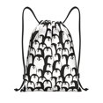 thumbnail image 1 of Daiia Cartoon Penguin Pattern Drawstring Backpack, Gym Bag, Lightweight Backpack, Water-Resistant Bag Travel Sports Backpack, Fitness Bag, Yoga Bag-Small, 1 of 6