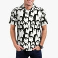 thumbnail image 1 of Daiia Cartoon Penguin Pattern Men’s Polo Shirts,Solid Deck Shirt,Classic Fit, Breathable Cotton Polo for Casual and Sport Wear-Medium, 1 of 7