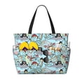 thumbnail image 1 of Daiia Cartoon Pirate Beach Travel Bag - Water-Resistant Beach Bag, Lightweight Tote with 7 Pockets for Women and Men - Gym,Pool,Camping,Reusable Grocery Bag, 1 of 7