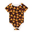 thumbnail image 1 of Daiia Cartoon Pizza Printed Unisex-Baby Short Sleeve Onesies Bodysuits Baby Climbing Clothes Soft and Comfortable Romper with Expandable Shoulder Design-12 Months, 1 of 1