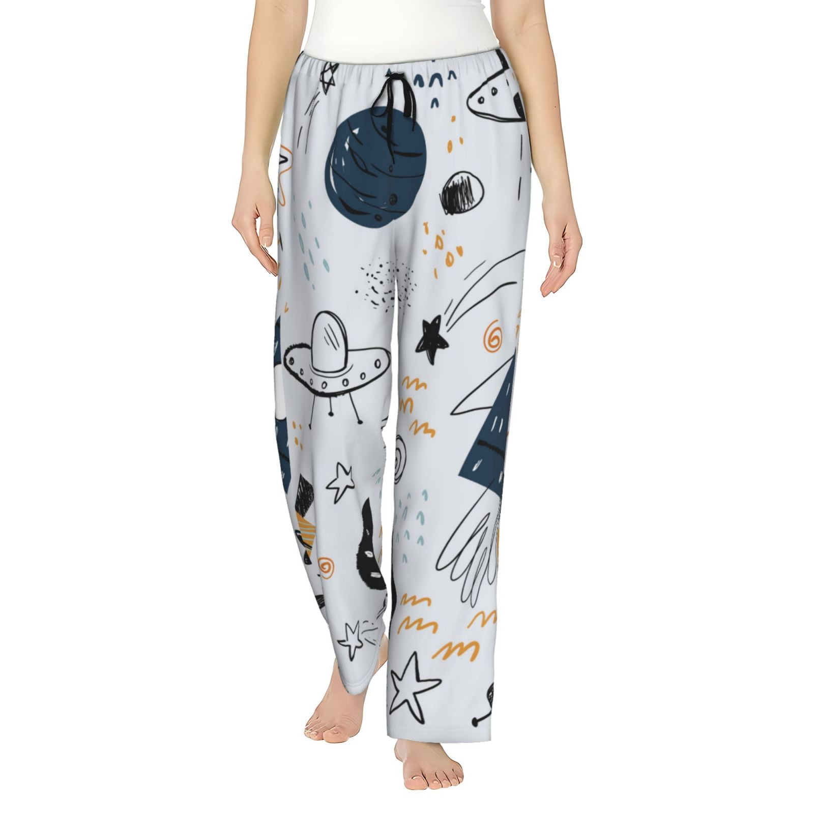 Daiia Cartoon Women's Sleep Pant with Pockets and Drawstring