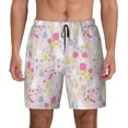 thumbnail image 1 of Daiia Cartoon Rabbit And Butterfly Mens Swim Trunks Swim Shorts Quick Dry Swim Shorts with Mesh Lining Pockets-XX-Large, 1 of 9
