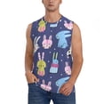 thumbnail image 1 of Daiia Cartoon Rabbit Printed Men's Tank Tops,Casual Soft Sleeveless Gym Muscle Shirts Bodybuilding Tee-3X-Large, 1 of 8