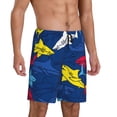 thumbnail image 1 of Daiia Cartoon Shark Mens Woven Stretch Pajama Short,Short Pajama Pants-Large, 1 of 9