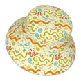 thumbnail image 1 of Daiia Cartoon Snake8 Pattern Bucket Hat - Trendy Cotton Sun Hat for Beach, Golf, Fishing - Fun Outdoor Vacation Boonie for Men and Women, 1 of 9