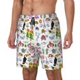 thumbnail image 1 of Daiia Cartoon Wild Animals Mens Swim Trunks Swim Shorts Quick Dry Swim Shorts with Mesh Lining Pockets-Medium, 1 of 9