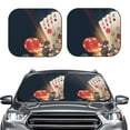 thumbnail image 1 of Daiia Casino Poker Chips 2PCS Car Windshield Sun Shade, Foldable Sun Shield for Car Front Window, Auto Sun Blocker Visor Protector Universal for Truck SUV Pickup-Large, 1 of 7