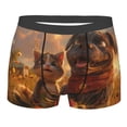 thumbnail image 1 of Daiia Cat Dog Friendship Men's Underwear Boxer Briefs, Cotton Stretch Moisture-Wicking Underwear-Small, 1 of 9