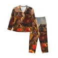 thumbnail image 1 of Daiia Cat Dog Friendship for Women's Long-Sleeved Pajama Set – Soft & Comfortable Sleepwear Button-Up Pajamas Cozy Lounge Wear-Medium, 1 of 7