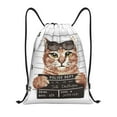 thumbnail image 1 of Daiia Cat Holding Mugshot Sign Pattern Drawstring Backpack, Gym Bag, Lightweight Backpack, Water-Resistant Bag Travel Sports Backpack, Fitness Bag, Yoga Bag-Small, 1 of 6