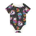 thumbnail image 1 of Daiia Cat Icecream Printed Unisex-Baby Short Sleeve Onesies Bodysuits Baby Climbing Clothes Soft and Comfortable Romper with Expandable Shoulder Design-18 Months, 1 of 8