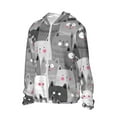 thumbnail image 1 of Daiia Cats Group UPF 50+ Sun Protection Hoodie Jacket Lightweight Long Sleeve Sun Shirt for Women Men with Pocket Hiking Outdoor-XX-Large, 1 of 7
