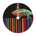 thumbnail image 1 of Daiia Chameleon Panther On Colored Pencils Drawing Merry Christmas Tree Skirt , Xmas Large Lace-up Tree Skirt, Santa Snowflakes Rustic Home Decorations New Year Party Farmhouse Decor-30", 1 of 6