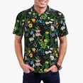 thumbnail image 1 of Daiia Chamomile Pattern Men’s Polo Shirts,Solid Deck Shirt,Classic Fit, Breathable Cotton Polo for Casual and Sport Wear-4X-Large, 1 of 7