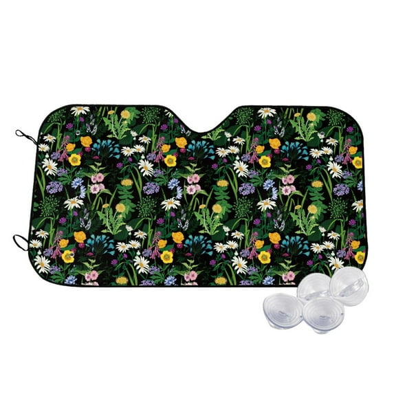 Daiia Chamomile Windshield Sun Shade for Car SUV Truck (Small ), Car Sun Shade Windshield, Car Shades for Front Windows, Sunshade for Car Windshield