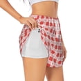 thumbnail image 1 of Daiia Checkered Christmas With Snowflakes Pattern Women's 2 in 1 Running Shorts - Lightweight Athletic Workout Gym Yoga Shorts Liner with Phone Pockets-X-Large, 1 of 7