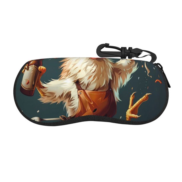 Daiia Chef Chicken With Beer Bottles Print Glasses Case, Protective