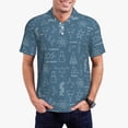 thumbnail image 1 of Daiia Chemical Formulas And Objects Pattern Men’s Polo Shirts,Solid Deck Shirt,Classic Fit, Breathable Cotton Polo for Casual and Sport Wear-X-Large, 1 of 7