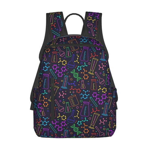 Daiia Chemistry Science School Backpack for Men and Women Lightweight Backpack Durable Backpack Water-Resistant,Travel,Work Bag