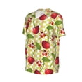 thumbnail image 1 of Daiia Cherries and Ladybirds Mens Baseball Jersey Button Down Shirts Short Sleeve Sports Uniforms-Small, 1 of 9