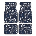 thumbnail image 1 of Daiia Cherry Blossoms on Navy Background Printed Car Floor Mats Set of 4, Durable Non Slip Auto Floor Carpet, Car Interior Carpets Proof Foot Pads Anti-Slip Cushion Automoetive Accessories, 1 of 6