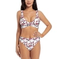 thumbnail image 1 of Daiia Cherry Blossoms Women's Bikini Set Two Piece Swimsuit High Waisted Bikini Adjustable Straps Bikini Perfect for Beach, Pool, and Summer Vacation-X-Large, 1 of 9
