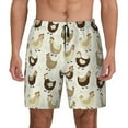 thumbnail image 1 of Daiia Chicken Cartoon Mens Swim Trunks Swim Shorts Quick Dry Swim Shorts with Mesh Lining Pockets-Small, 1 of 9