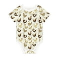 thumbnail image 1 of Daiia Chicken Cartoon Printed Unisex-Baby Short Sleeve Onesies Bodysuits Baby Climbing Clothes Soft and Comfortable Romper with Expandable Shoulder Design-12 Months, 1 of 8