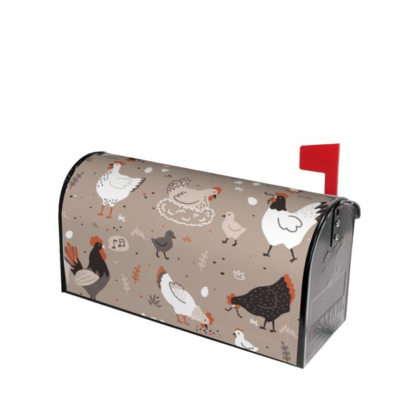 Daiia Chicken Mailbox Cover , Magnetic Welcome Mailbox Wraps Post Letter Box Cover for Garden Yard Home Decor-21x18 in