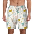 thumbnail image 1 of Daiia Chicken Mens Swim Trunks Swim Shorts Quick Dry Swim Shorts with Mesh Lining Pockets-3X-Large, 1 of 9