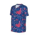 thumbnail image 1 of Daiia Chicken and Rooster Mens Baseball Jersey Button Down Shirts Short Sleeve Sports Uniforms-4X-Large, 1 of 9