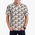 thumbnail image 1 of Daiia Chickens Peck Grain Pattern Men’s Polo Shirts,Solid Deck Shirt,Classic Fit, Breathable Cotton Polo for Casual and Sport Wear-Medium, 1 of 7