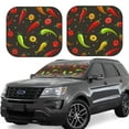 thumbnail image 1 of Daiia Chili2 2PCS Car Windshield Sun Shade, Foldable Sun Shield for Car Front Window, Auto Sun Blocker Visor Protector Universal for Truck SUV Pickup-Small, 1 of 7