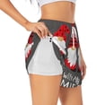 thumbnail image 1 of Daiia Chillin with My Gonme Pattern Women's 2 in 1 Running Shorts - Lightweight Athletic Workout Gym Yoga Shorts Liner with Phone Pockets-XX-Large, 1 of 7