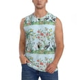 thumbnail image 1 of Daiia Chinoiserie Floral Palm Tree Printed Men's Tank Tops,Casual Soft Sleeveless Gym Muscle Shirts Bodybuilding Tee-X-Large, 1 of 8