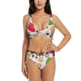 thumbnail image 1 of Daiia Christmas Gingerbread Cookies Women's Bikini Set Two Piece Swimsuit High Waisted Bikini Adjustable Straps Bikini Perfect for Beach, Pool, and Summer Vacation-Medium, 1 of 9