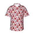 thumbnail image 1 of Daiia Christmas Gnome Hawaiian Shirt for Men Gentle Cotton Regular Short Sleeve Casual-X-Large, 1 of 9