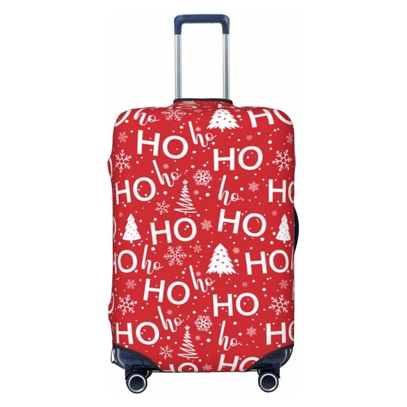 Daiia Christmas Hohoho Luggage Cover, Thickened Washable Travel Luggage Covers, Elastic Unique Baggage Covers for 18-20 inch Luggage-Small
