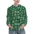 thumbnail image 1 of Daiia Christmas Pattern At Buffalo Plaid Pattern Women's Fashion Hoodies & Sweatshirts with Kangaroo Pocket Hooded Sweatshirt with Eye-catching Drawstrings-Medium, 1 of 7