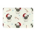 thumbnail image 1 of Daiia Christmas Pug Dog Front Door Mat, Heavy Duty Durable Welcome Mat for Outdoor Indoor, Dirt Trapper Waterproof Super Absorbent Door Mat, 16" x 24", 1 of 9