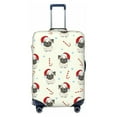 thumbnail image 1 of Daiia Christmas Pug Dog Luggage Cover, Thickened Washable Travel Luggage Covers, Elastic Unique Baggage Covers for 18-20 inch Luggage-Medium, 1 of 9
