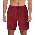 thumbnail image 1 of Daiia Christmas Red Snowflakes Mens Swim Trunks Swim Shorts Quick Dry Swim Shorts with Mesh Lining Pockets-X-Large, 1 of 9