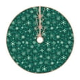 thumbnail image 1 of Daiia Christmas Snowflakes Drawing Merry Christmas Tree Skirt , Xmas Large Lace-up Tree Skirt, Santa Snowflakes Rustic Home Decorations New Year Party Farmhouse Decor-36", 1 of 6
