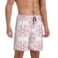 thumbnail image 1 of Daiia Christmas Snowflakes Mens Woven Stretch Pajama Short,Short Pajama Pants-Large, 1 of 7
