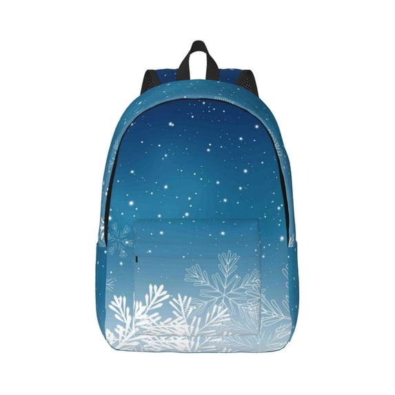 Daiia Christmas Snowflakes Vintage Canvas Backpack for Men and Women ,Hiking Backpack,Travel Laptop Bag for School,Large Capacity Backpack