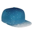 thumbnail image 1 of Daiia Christmas Snowflakes print Flat Bill Hats Flat Brim Trucker Cap Baseball Cap Adjustable Classic Low Profile Hat Unconstructed Plain Cap, 1 of 9