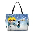thumbnail image 1 of Daiia Christmas Snowman In The Snow Beach Travel Bag - Water-Resistant Beach Bag, Lightweight Tote with 7 Pockets for Women and Men - Gym,Pool,Camping,Reusable Grocery Bag, 1 of 7