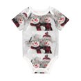 thumbnail image 1 of Daiia Christmas Snowman With Hat Printed Unisex-Baby Short Sleeve Onesies Bodysuits Baby Climbing Clothes Soft and Comfortable Romper with Expandable Shoulder Design-6 Months, 1 of 8