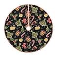 thumbnail image 1 of Daiia Christmas Tree Decoration Drawing Merry Christmas Tree Skirt , Xmas Large Lace-up Tree Skirt, Santa Snowflakes Rustic Home Decorations New Year Party Farmhouse Decor-36", 1 of 1