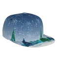 thumbnail image 1 of Daiia Christmas Trees print Flat Bill Hats Flat Brim Trucker Cap Baseball Cap Adjustable Classic Low Profile Hat Unconstructed Plain Cap, 1 of 9